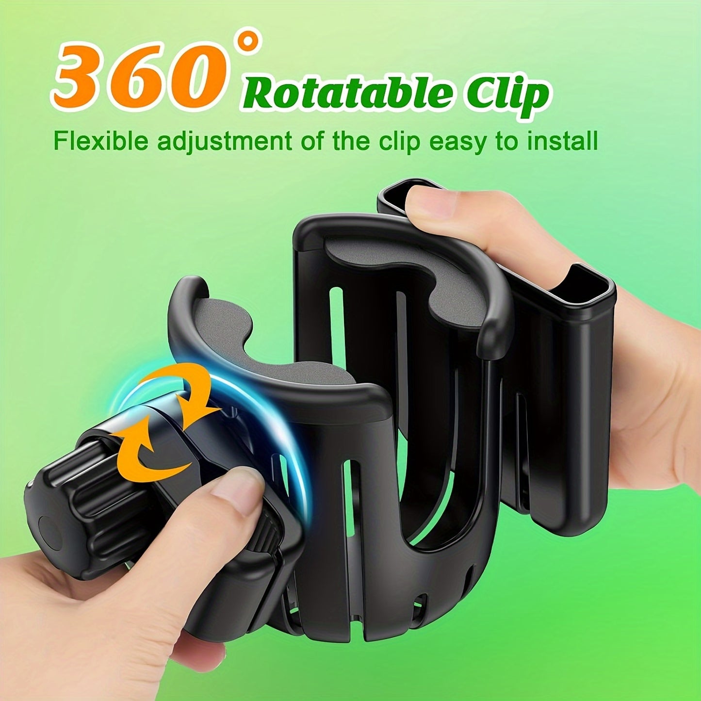 Universal Stroller Cup Holder with Phone Mount