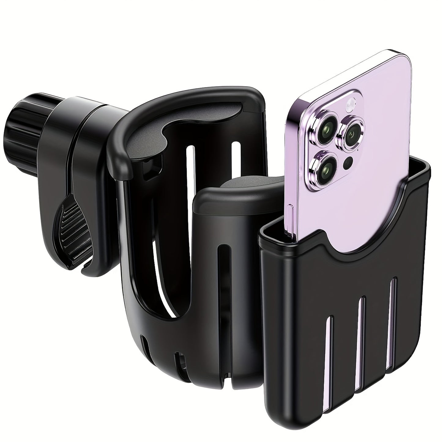 Universal Stroller Cup Holder with Phone Mount