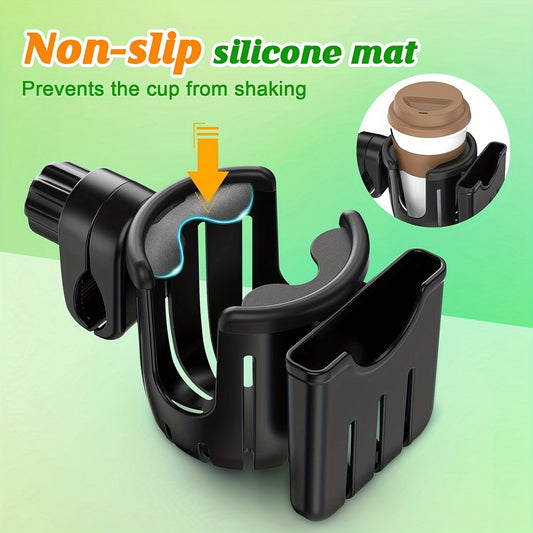 Universal Stroller Cup Holder with Phone Mount